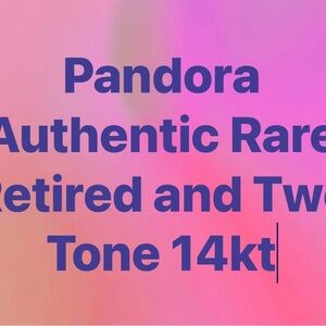 Pandora Two-Tone 14kt Gold Charm and Rare Retired Charms